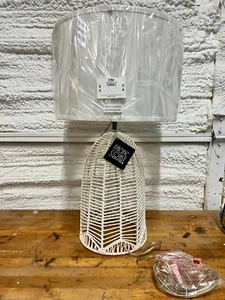 BRAND NEW Pacific Coast 28" Aria Table Lamp - White Rope Cage - 70R51 - Picture 1 of 9