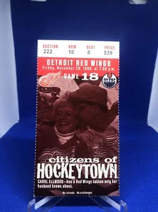 STEVE YZERMAN 600th CAREER GOAL TICKET STUB DETROIT RED WINGS OILERS 11/26/1999 - Picture 1 of 12