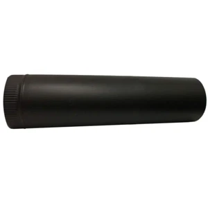 6 In. X 24 In. Stove Pipe Straight Black Wood Burning Round Pipe Vent Duct - Picture 1 of 12