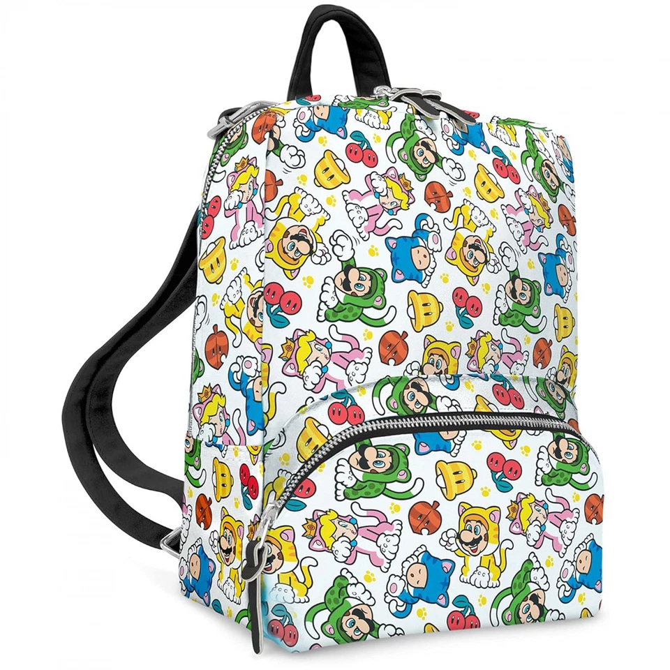 Super Mario Bros. 3D World Cat Suit Mini Book Bag for Nintendo Switch White - Image 1 of 1