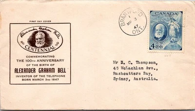 GOLDPATH: Canada cover 1947 to Australia first day CV877_P04 - Image 1 of 2