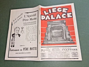 1920 ca. LIÈGE LÜTTICH programm LIÈGE PALACE varieté music hall programme - Bild 1 von 3