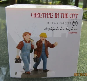 2013 Department 56 Christmas In The City #4036084 STEEPLEJACKS HEADING HOME MISB - Picture 1 of 1