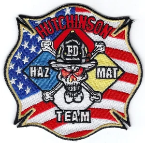 KANSAS - Hutchinson Fire Dept. - HazMat Team [ Maltese Shoulder Patch ] - Picture 1 of 1