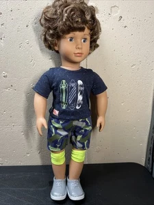 Poupée skateboarder Our Generation Theodore Boy 18" yeux endormis par Battat - Photo 1/16