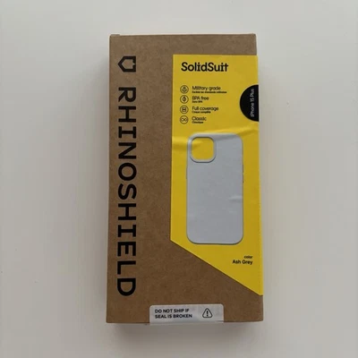 RhinoShield SolidSuit iPhone 15 Plus Case Ash Grey Slim Shockproof Protective - Image 1 of 4