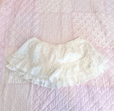 liz lisa blanco algodón ojales sukapan falda Foto 1 de 2