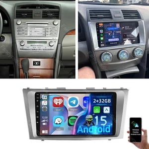 For Toyota Camry 2007-2011 Car Stereo Radio Android 15 Apple CarPlay GPS+Camera - Bild 1 von 14