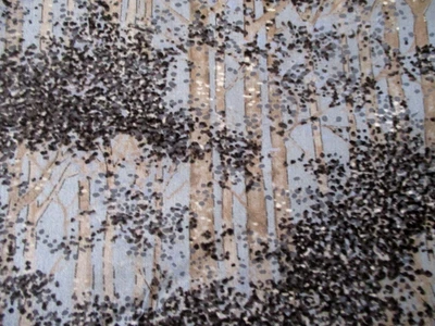 4 YDS BIRCH TREES IN BLUES 100% COTTON HANCOCKS OOP 1999 - Image 1 of 4