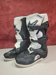 Alpinestars Tech 3S Motocross Boots Youth Size 4 Offroad Dirtbike Black White - Picture 1 of 7