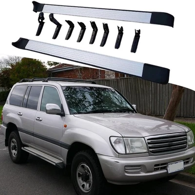 2 piezas estriberas laterales aptas para Land Cruiser J100 LC100 1998-2007 plateadas Foto 1 de 4