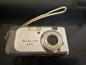 Canon Power Shot A410 Silver Digital Camera 3.2MP - READ - FOR PARTS - Picture 1 of 6