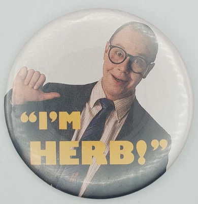 Vintage 1986 Im Herb Burger King Employee Contest Pinback Button - Image 1 of 4