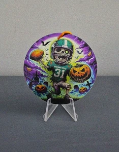 MICHIGAN STATE SPARTANS FOOTBALL SPOOKY ZOMBIE HALLOWEEN ORNAMENT MINI SIGN - Picture 1 of 2