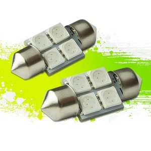 4 SMD 4SMD 31MM ÁMBAR 5050 INTERIOR CÚPULA CUÑA COCHE/CAMIÓN BOMBILLA LED/PANEL - Imagen 1 de 1