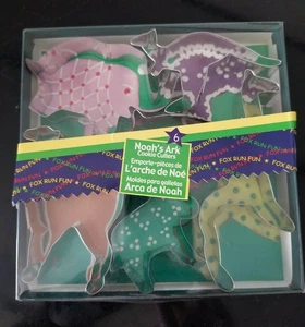 Noahs Ark Cookie Cutters 6 PC Set Metal Animals Cut Outs Fox Run Craftsmen - Picture 1 of 11