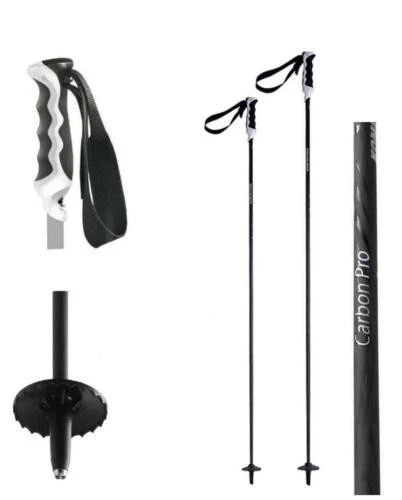 Komperdell Alpin Skistock Carbon Black CARBON SKISTÖCKE Duplo-Griff