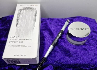 Wunderbrow Fix It Brow Lamination Effect Clear Gel and brush set boxed - Image 1 of 2