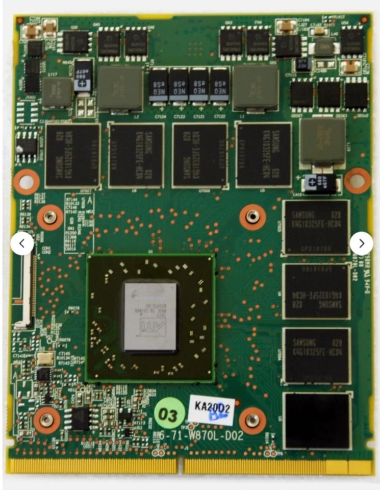 AMD Radeon HD5870m 5870m 1GB DDR5 MXM 3.0b laptop Alienware Msi Clevo graphics - Image 1 of 1