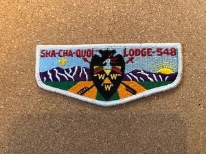 Colorful flap from Lodge 548 white border, swiss embroidery - Picture 1 of 2