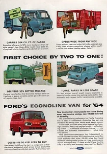 Ford Econoline Van 1964 "First Choice" Original Farbanzeige - Bild 1 von 1