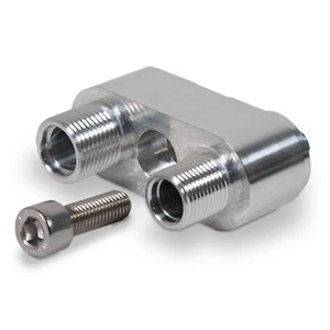 LS Swap GM R4 A/C Compressor Straight Adapter Fitting CNC Machined IN THE USA - Bild 1 von 6