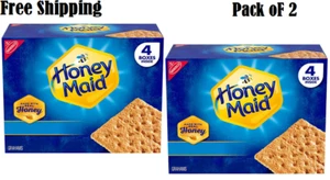 (2 Pack) Honey Maid Honey Graham Crackers {14.4 oz., 4 pk.} - Picture 1 of 7