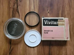 Vintage Vivitar 48mm Skylight 1A Glass Lens Filter Sky Japan Genuine w/Case - Picture 1 of 6