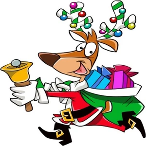 30 Custom Santa Reindeer Personalized Address Labels - Picture 1 of 1
