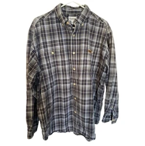 Carhartt Herren Hemd kariert marine grau langarm Knopfleiste schwer Gr. L - Bild 1 von 8