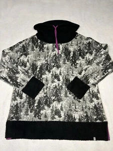 NWOT Talbots Large Snowy Trees Funnel Neck Sweater - Picture 1 of 7