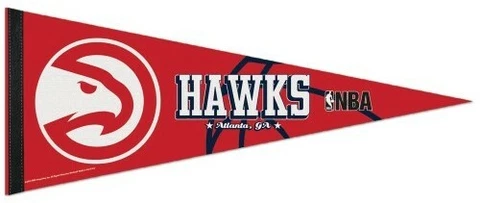 Atlanta Hawks Basketball Pennant & Sleeve 2015 Wincraft Full Size 12" x 30" NBA Cover
