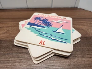 Vintage Gulf Shores Alabama Untersetzer 6er Set - Bild 1 von 4