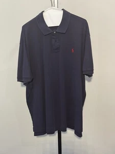 Polo Ralph Lauren Men Polo Shirt Large Navy Logo Short Sleeve Collar Casual XL - Picture 1 of 3