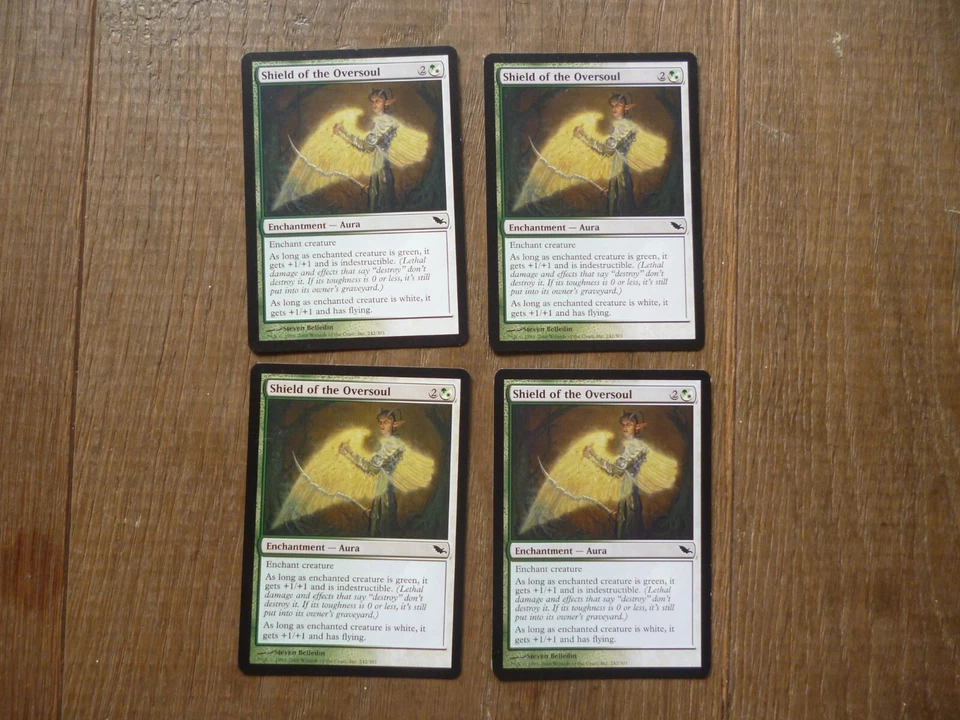 MTG 4 x Shield of the Oversoul common card Shadowmoor Magic The Gathering - Image 1 of 1