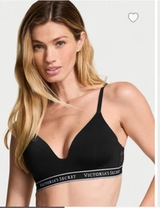 1 BH - 38DD Victoria’s Secret Baumwolle leicht gefüttert Bügel BH schwarz! - Bild 1 von 3