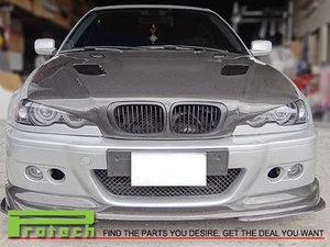 A Style Carbon Fiber Front Bumper Lip 3 Pcs For 2001-2006 BMW E46 M3 Only 2Dr - Picture 1 of 3