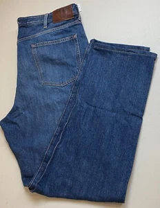 $65 New Lands' End Men's Trad Fit CW 5 Pocket Denim Jeans Blue 42x33 - Picture 1 of 12