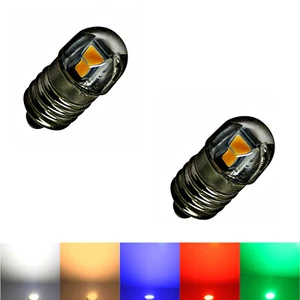 2X 10X E10 LED Replacement Lighting 6V Bulbs Adventstern Warm White Star Red - Picture 1 of 4