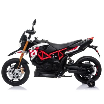 TOBBI 12V Kids Ride-On Motorcycle Aprilia Licensed Battery Powered Dirt Bikes - Image 1 of 4