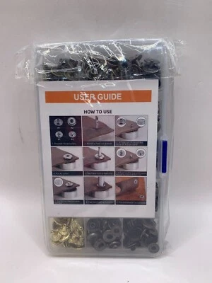 Variety Pack of Rivets Brass Silver Black Leather Heavy Fabric Canvas - Image 1 of 2