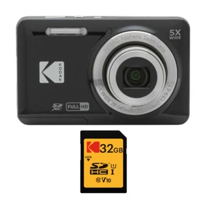 Kodak PIXPRO Friendly Zoom FZ55 Digital Camera Black with 32GB Memory Card - Picture 1 of 9
