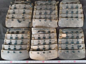 Authentic KUSAZURI Waist Armor Antique SAMURAI YOROI Armer EDO Era Japan-h0416-1 - Picture 1 of 15