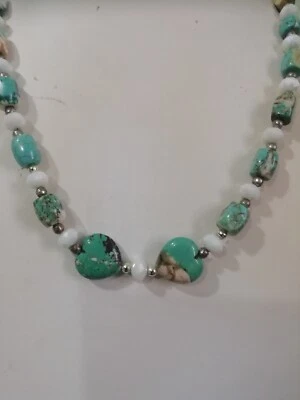 Collana con turchese naturale e argento 925 ( di marca)  - Immagine 1 di 4