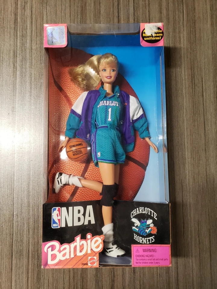 1998 Mattel Charlotte Hornets NBA Barbie Doll No. 20698 NRFB