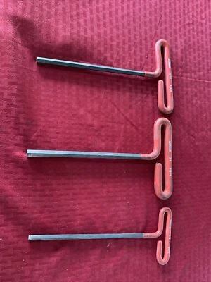 EKLIND SAE 5/16" /3/8 1/4 T Head Hex Head Driver Red Handle - Image 1 of 4