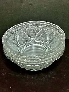 Vintage Kim Indonesisches Glas Dessert/Obst/Salat Schüsseln 4er Set 5" B x 2" H. - Bild 1 von 17