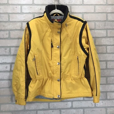 Marker Jacket Vest Combo Women Size 12 Yellow Ski Snowboard Zip Snap Convertible - Image 1 of 4