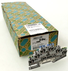 50x Phoenix Contact Zugfeder-Schutzleiterklemme ST 2,5-PE/L/N | 3036084  - Bild 1 von 1