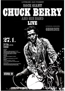 Home Wall Art Print - Vintage Concert Gig Poster - CHUCK BERRY -A4,A3,A2,A1 - Picture 1 of 1